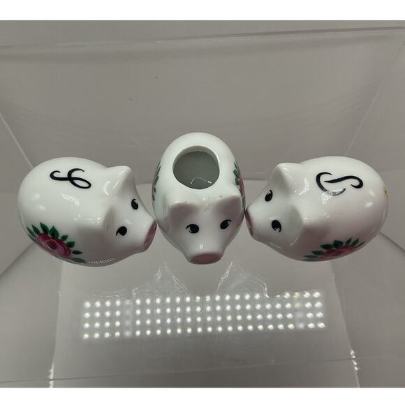 VTG Brinns of PA Salt and Pepper Shaker Set w Toothpick Holder - Picture 7 of 10